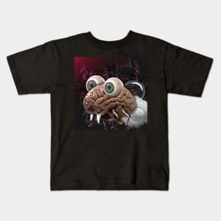 Mr Brain Creepy Art Kids T-Shirt